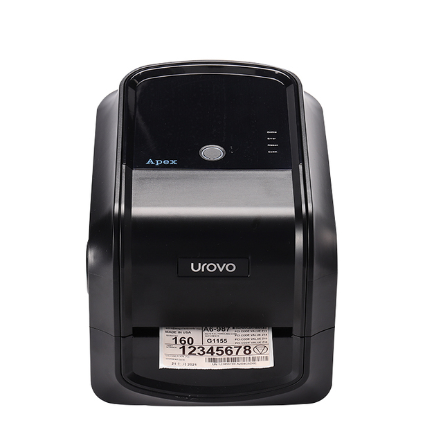 Newest Popular Urovo Desktop 120mm Thermal Transfer Label Barcode Printer Direct Thermal 203dpi 1D 2D USB 2.0 High-Speed SDK