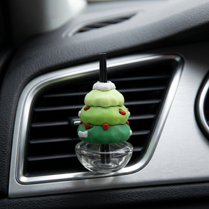 Christmas Tree Shape Car Air Freshener Empty Glass Bottle <b>With</b> Plastic Top And Black <b>Stick</b> For Home Fragrance - Product Image 2