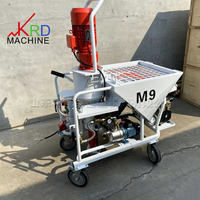 Mesin Semprot Plester Gypsum Elektrik Otomatis Dengan Pompa Mixer Mesin Pengoles Mortar untuk Lokasi Konstruksi Dinding