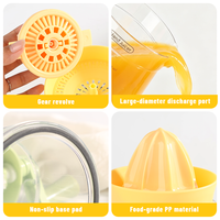 Huishoudelijke keukenhulp citruspers BPA-vrij plastic handpers sinaasappel citroen fruitsap extractor met maatbeker