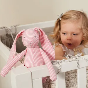 Özel % OEKO-TEX pamuk tavşan doldurulmuş oyuncak 40cm bebek bunny yumuşak oyuncak özel peluş uzun kulak tavşan doldurulmuş oyuncak