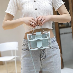 Borsa a Tracolla <span class=keywords><strong>Mini</strong></span> Classica da Donna in PVC Trasparente e Pelle PU, Collezione Estate 2025, Tinta Unita, Chiusura con Cerniera, Moda, 10x10x5cm, Fodera Wulibu - Product Image 4