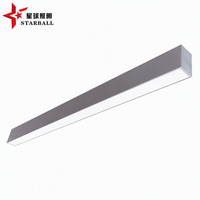 Éclairage linéaire LED à connexion rapide pour bureaux, en aluminium, éclairage commercial, garantie 5 ans, IP20, dimmable, température de couleur 3500K-6000K, 120