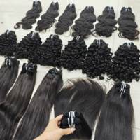 Extensions de cheveux humains Letsfly 40g/pièce, mèches de cheveux Remy couleur naturelle, style lisse et bouclé, 100% cheveux humains
