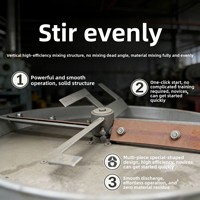 Nouvelle machine à mélanger automatique électrique en acier inoxydable à base plate, double usage pour aliments secs et humides, mélangeur d'appâts en poudre et granulés à fond plat