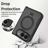 Étui de téléphone à chargement magnétique sans fil pour iPhone 18 Fold avec support pliable, anneau de maintien, antichoc, finition mate et protection anti-chute