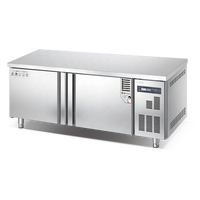 Réfrigérateur et congélateur sous comptoir en acier inoxydable, table de travail réfrigérante pour cuisine de restaurant