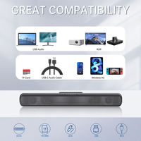 Barra de Sonido para TV, la Mejor Barra de Sonido Bluetooth con Subwoofer Inalámbrico, Barra de Sonido USB para Cine en Casa