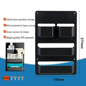 Organisateur de rangement mural noir et blanc pour camping-car, poche de rangement murale en ABS pour accessoires intérieurs de camping-car, <span class=keywords><strong>caravane</strong></span>, fourgon aménagé - Product Image 4