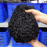 Extensiones de Cabello Humano 100% Rizado Pixie SDD Panio Baratas al por Mayor para Mujeres Negras, Paquetes de Cabello para Trenzas Pixie