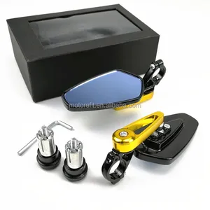 RTS 1 Bộ 7/8 "22Mm Phổ Xe Máy Gương Nhôm Rear View Gương Xử Lý <span class=keywords><strong>Bar</strong></span> End Side Gương - Product Image 2