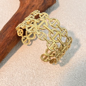 Nuovo Set di Gioielli da Donna a Naso di Maiale in Acciaio Inossidabile, Bracciale <span class=keywords><strong>Marina</strong></span> Link, Anello a Fascia Larga, Chicco di Caffè, Impermeabile, Inossidabile, Vendita all'Ingrosso - Product Image 5