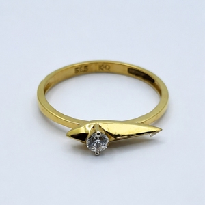Bague en or 22 carats avec diamants pour femme, bague en or élégante de créateur, bijoux élégants à porter au quotidien, bague tendance moderne, cadeau pour elle - Product Image 1