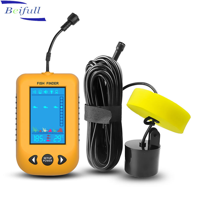 XF03 Wire Fish Finder Bite Alarm Echo Sounder Sonar for Fishing 100M Water Depth Fishing Finder Portable on Sale