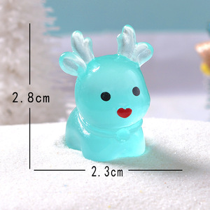 Figurines de rennes phosphorescentes colorées pour jardin féerique, décorations de Noël, loisirs créatifs et cadeaux de fête - Product Image 2
