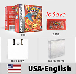 IC SAVE CART Leaf Green Fire Red Ruby Emerald SAPPHIRE USA FRA EUR NOE ESP ITA box trey <b>Game</b> Cartridge for Gba - Product Image 4