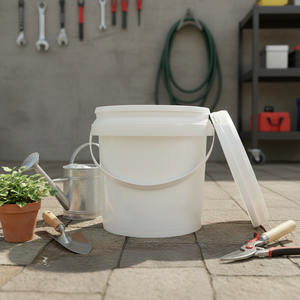 Secchio Bianco Personalizzato di Alta Qualità con Coperchio e Manico, 3L, per Alimenti, con Coperchio a Vite - Product Image 1