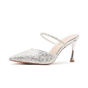 Escarpins slingback à strass 8189A, bout pointu, talon aiguille, chaussures pour femmes, tendance mode, style été - Product Image 5
