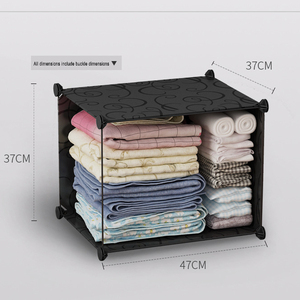 Lipat Diy kamar tidur penyimpanan portabel lemari pakaian desain plastik perempuan Kabinet gaya Master Online dibangun bayi rumah furnitur - Product Image 3