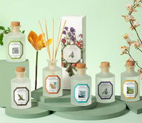 Diffuseur d'arômes Homeflower, diffuseur à bâtonnets sans flamme, rotin, grande capacité 200 ml, parfum longue durée 3 mois, aromathérapie