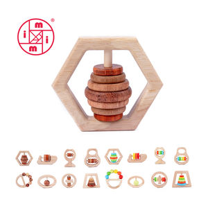 <span class=keywords><strong>Hochet</strong></span> <span class=keywords><strong>Montessori</strong></span> en bois écologique pour bébé, jouet de dentition pour tout-petits, jouets naturels en bois, hochets en bois avec clochettes - Product Image 6
