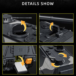 Destructor de tanques Panzer 1/28 a gran escala, tanque superpesado alemán, batallón de artillería, modelo de vehículo, juego de bloques de construcción - Product Image 3