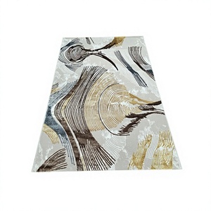Alfombra Turca de Poliéster Afelpada Adiva, Tejida a Máquina con Diseño Jacquard, de Pelo Alto, Acolchada, Reversible, Lavable, Antideslizante y Antimicrobiana - Product Image 1