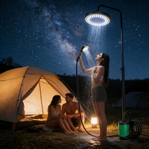 Pompe électrique portable <span class=keywords><strong>de</strong></span> haute qualité pour <span class=keywords><strong>douche</strong></span> <span class=keywords><strong>extérieure</strong></span> imperméable, idéale pour le camping, la plage et les pique-niques - Product Image 2