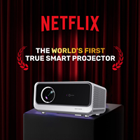 Proyector LED Inteligente HTP A99 HD 1080P, Cine en Casa, Enfoque Automático, Portátil, con Altavoces Integrados