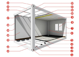 Casa Contenedor de Construcción Rápida, Diseño Flexible, Unidad Modular para Hotel, Apartamento y Alojamiento para Personal - Product Image 6