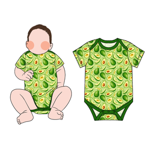 Özel Üretim Sıcak Satış Organik Bambu Nefes Alabilen Bebek Tulumu Çıtçıtlı Düğme Yazlık Kısa Kollu Şort Serin Tek Parça Takım - Product Image 1