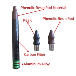 Stylo magnétique de réparation de bosses de voiture en fibre de carbone avec pointes en bakélite PEEK – Outil de débosselage sans <span class=keywords><strong>peinture</strong></span> - Product Image 3
