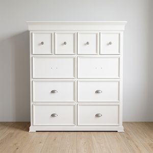 <b>Tallboy</b> 10-Drawer Radiata/MDF European Design Wardrobe-10-Shelf Tall Freestanding Storage Cabinet Durable Modern Clothes Storage - Product Image 1