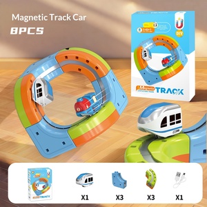 Treno Elettrico Magnetico Variabile 2026, Ferrovia ad Alta Velocità con Binari Stereo 1:5, Kit Educativo in Plastica per Bambini da Assemblare - Product Image 6
