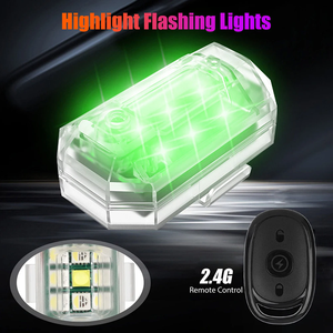 Không dây <span class=keywords><strong>LED</strong></span> Strobe Light 7 màu sắc Pin hoạt động không thấm nước độ sáng cao nhấp nháy đèn <span class=keywords><strong>LED</strong></span> xe máy bay không người lái đèn - Product Image 6