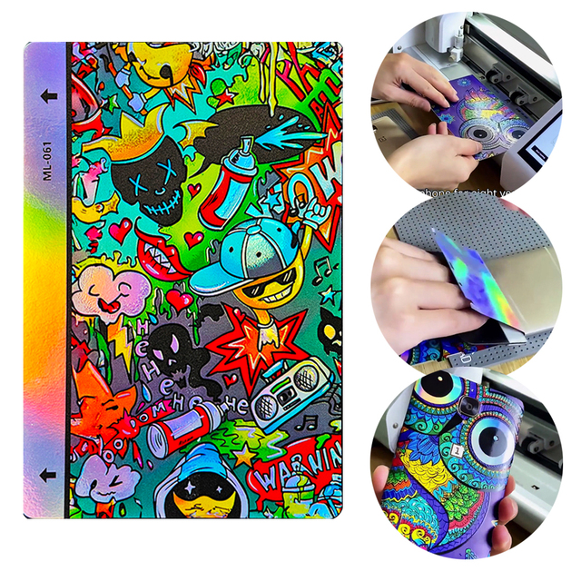 FONLYU 3D Shiny Relief Cartoon Design Back Skin Sticker Protective Film Support Custom Mobile Phone Rear Decorative Sheet
