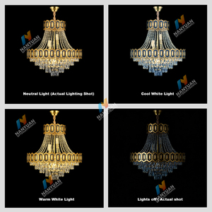 Lámpara de Techo Colgante <span class=keywords><strong>LED</strong></span> de Cristal de Lujo con Diseño de Borlas Escalonadas para Decoración Moderna del Hogar - Product Image 3