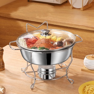Ensemble de réchauds de buffet en argent pour la restauration, pour la vente directe - Product Image 1