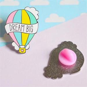 Alfiler grande de ensueño personalizado, globo de aire caliente de arcoíris, entusiastas del aire libre, insignias de Metal Pastel, alfileres de esmalte duro, insignia para regalo - Product Image 3
