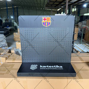 Espositore in Metallo Personalizzato OEM con Logo a Colori, Stand Espositivo con Pannello Forato per Prodotti - Product Image 5