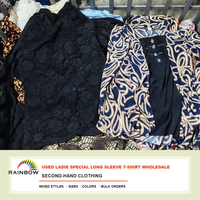 Pakaian Bekas Langsung dari Pabrik, Berbagai Model, Khusus Wanita, Kaos Lengan Panjang, Berkualitas, Siap Kirim dalam Kontainer