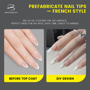<span class=keywords><strong>Faux</strong></span> ongles courts à pointe française en gros, étiquette privée, <span class=keywords><strong>faux</strong></span> ongles en amande, ongles à presser - Product Image 4