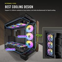 Boîtier PC E-ATX Antec C8 avec panneau frontal en verre trempé, disposition à double compartiment, support de radiateur Type-C 360 mm, compatible RTX 40