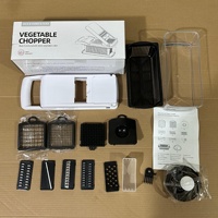 Multifunctionele handmatige plastic groentehakker, rasp, snijder, keukenmes, knoflookhakker