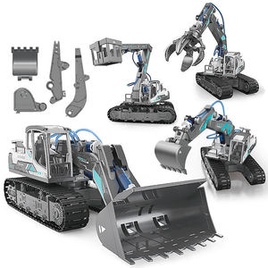 技術工学車両掘削機ビルディングブロックおもちゃDIY水力トラック掘削機ロボットアームSTEMサイエンスキット - Product Image 6