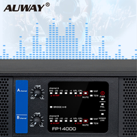 Amplificateur de puissance en métal Auway FP14000 14000W avec connectivité XLR pour systèmes Line Array - Utilisation en extérieur