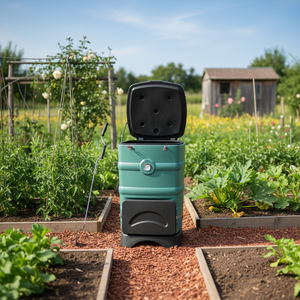 Poubelle de compostage extérieure intelligente 110L pour jardin et cuisine, en plastique, pour compost organique – Meilleure vente - Product Image 2