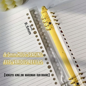 Raccoglitore Personalizzato a 6 Anelli <span class=keywords><strong>A4</strong></span>/A5/A6 in PVC Trasparente <span class=keywords><strong>con</strong></span> Copertina Rigida e 100 <span class=keywords><strong>Fogli</strong></span> Staccabili per Appunti - Product Image 6