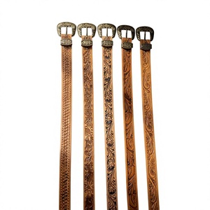 Ceinture en cuir de vachette unie décontractée la plus vendue avec boucle serpent, légère et imperméable, largeur 38 cm, pour homme/femme - Product Image 4