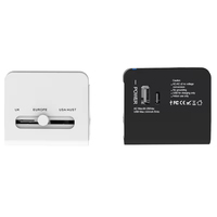 Hepsi Bir Arada Evrensel Seyahat Güç Adaptörü, 2 USB 1 Tip-C Hızlı Şarjlı Evrensel Priz Adaptörü